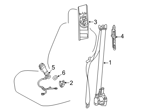 2021 Toyota Corolla Seat Belt Diagram 2 - Thumbnail