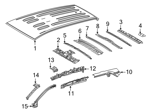 2021 Toyota RAV4 Prime Roof & Components Diagram 1 - Thumbnail