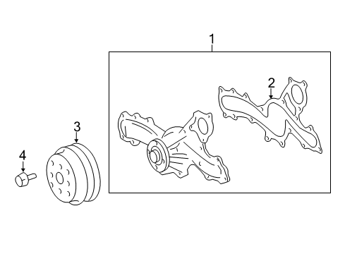 2011 Toyota Highlander Water Pump, Belts & Pulleys Diagram