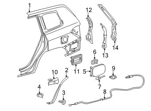 2011 Toyota Highlander Fuel Door Diagram 2 - Thumbnail