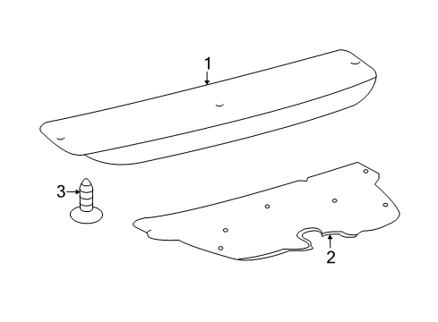 2009 Toyota Yaris Interior Trim - Trunk Lid Diagram