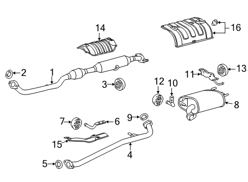 2018 Toyota Avalon Exhaust Components Diagram