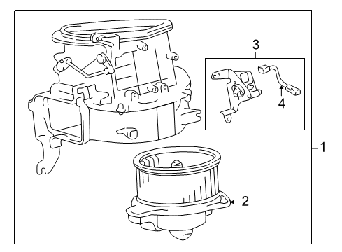 2001 Toyota 4Runner Blower Motor & Fan Diagram