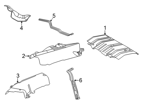 2021 Toyota Venza Heat & Sound Insulators Diagram