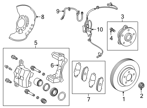 2023 Toyota Corolla Front Brakes Diagram 3 - Thumbnail