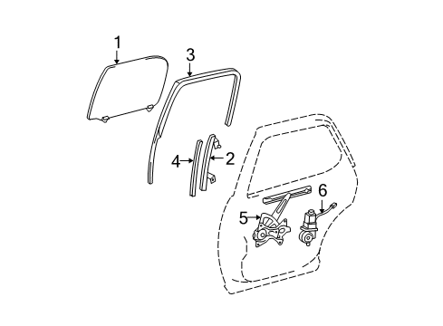 2004 Toyota Tundra Rear Door Diagram 1 - Thumbnail