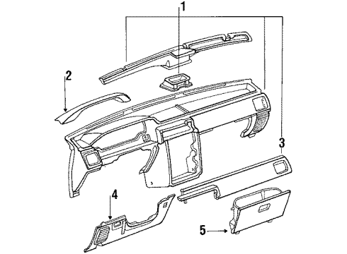 1989 Toyota Tercel Instrument Panel Diagram