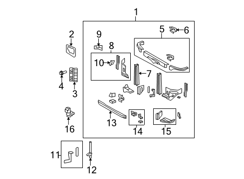 2008 Toyota Tundra Radiator Support Diagram