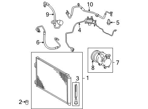 2010 Toyota RAV4 Tube Sub-Assembly, Liquid Diagram for 88706-42411