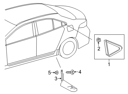 2022 Toyota Corolla Exterior Trim - Quarter Panel Diagram