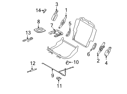 2000 Toyota Land Cruiser Tracks & Components Diagram