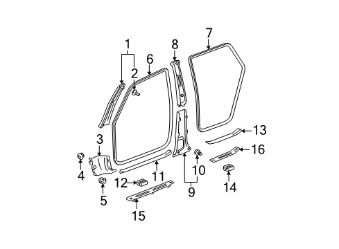 2007 Toyota Matrix Interior Trim - Pillars, Rocker & Floor Diagram 2 - Thumbnail