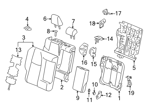 2022 Toyota RAV4 Prime Board Sub-Assembly, Rr S Diagram for 71701-0R010