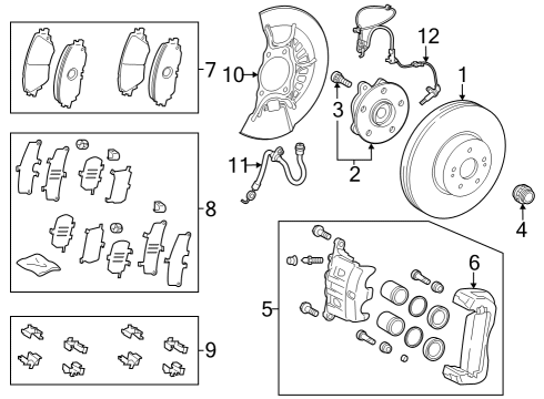 2024 Toyota Grand Highlander SENSOR, SPEED, FR RH Diagram for 89542-0E120