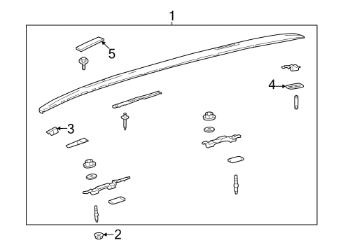 2023 Toyota RAV4 Prime Luggage Carrier Diagram 5 - Thumbnail