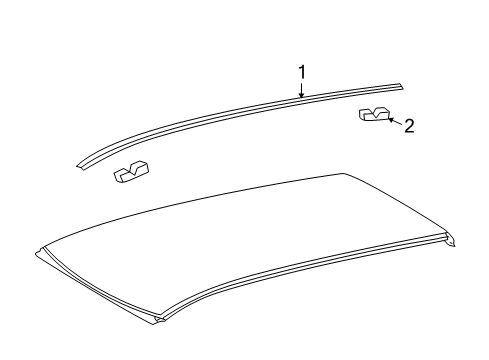 2010 Toyota Venza Exterior Trim - Roof Diagram