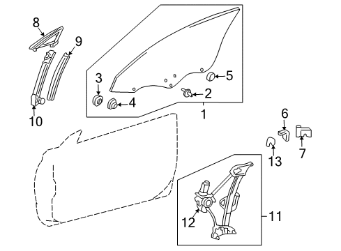 2007 Toyota Solara Front Door, Electrical Diagram 1 - Thumbnail