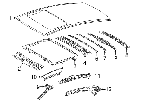 2019 Toyota Avalon Roof & Components Diagram