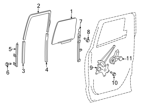 2021 Toyota Tundra Rear Door, Body Diagram 4 - Thumbnail