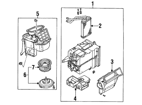 1992 Toyota Corolla Heater Components Diagram