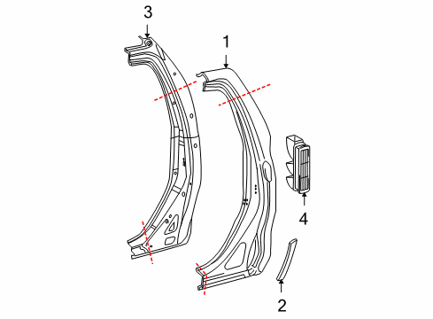 2009 Toyota Tundra Side Panel & Components Diagram 3 - Thumbnail