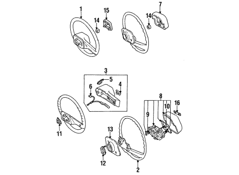 1984 Toyota Pickup Ring, Horn Contact Diagram for 45176-20030