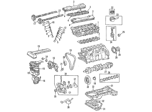 1994 Toyota Supra Engine Parts & Mounts, Timing, Lubrication System Diagram 2 - Thumbnail