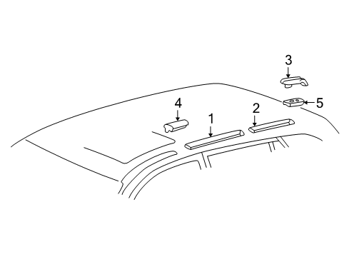 2005 Toyota RAV4 Exterior Trim - Roof Diagram