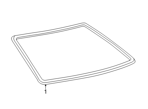 2007 Toyota Solara Back Glass - Reveal Moldings Diagram