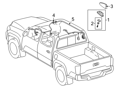 2020 Toyota Tundra Cord Sub-Assembly, ANTEN Diagram for 86101-0C430