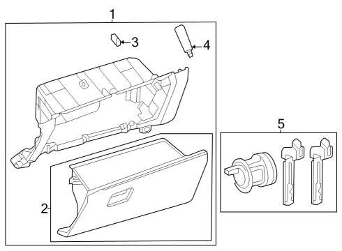 2024 Toyota Grand Highlander Glove Box Diagram