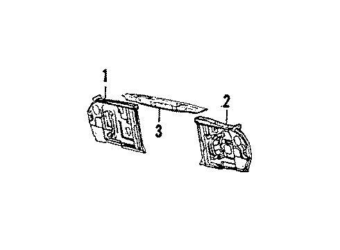 1986 Toyota Land Cruiser Support Sub-Assembly, Radiator Diagram for 53203-90A03