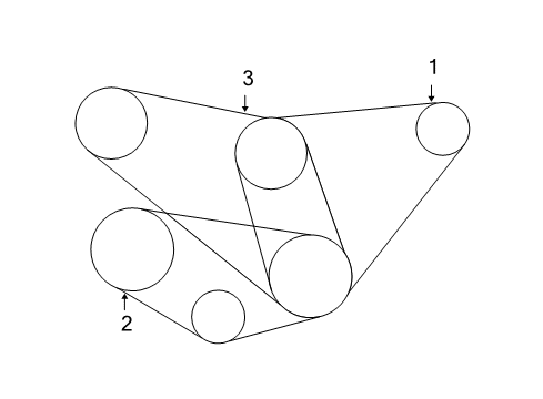 2004 Toyota Tacoma Belts & Pulleys Diagram