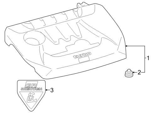 2023 Toyota GR Corolla Plate, Engine Name Diagram for 11291-18030