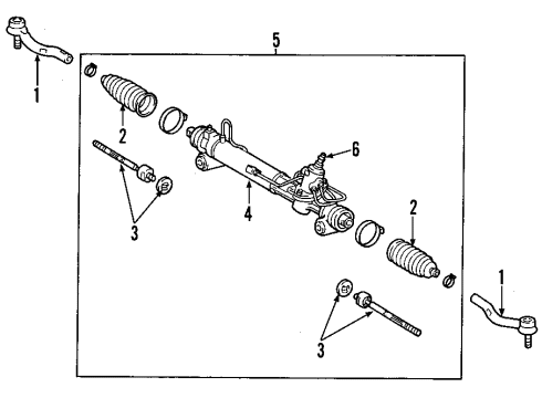 2009 Toyota Avalon P/S Pump & Hoses, Steering Gear & Linkage Diagram 1 - Thumbnail