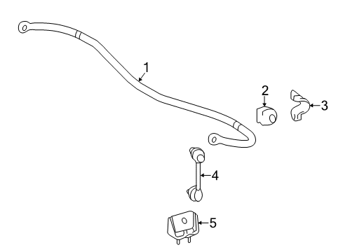 2019 Toyota Highlander Rear Suspension Components, Lower Control Arm, Upper Control Arm, Stabilizer Bar Diagram