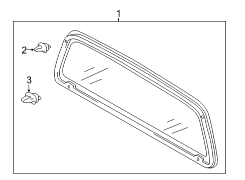 2020 Toyota Tundra Back Glass & Hardware, Reveal Moldings Diagram 2 - Thumbnail