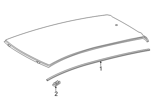 2023 Toyota Corolla Cross Exterior Trim - Roof Diagram