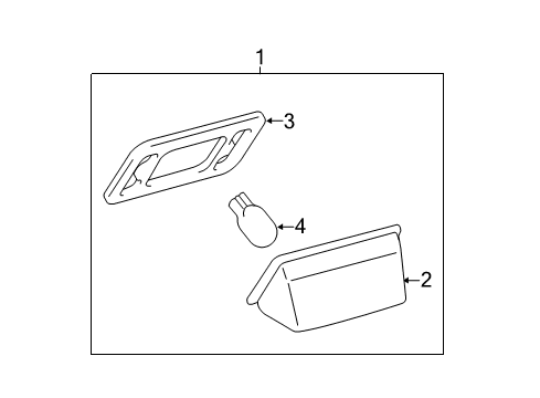 2012 Toyota Avalon Lamp Assembly, License Plate Diagram for 81270-07020