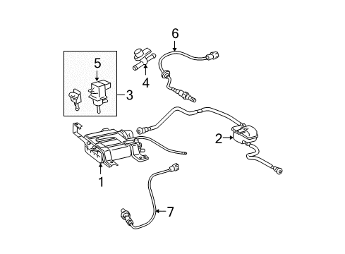 2007 Scion tC Canister Assy, Charcoal Diagram for 77740-21011