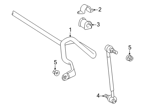 2000 Toyota Celica Stabilizer Bar & Components - Front Diagram