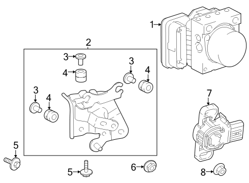 2023 Toyota Prius ABS Components Diagram