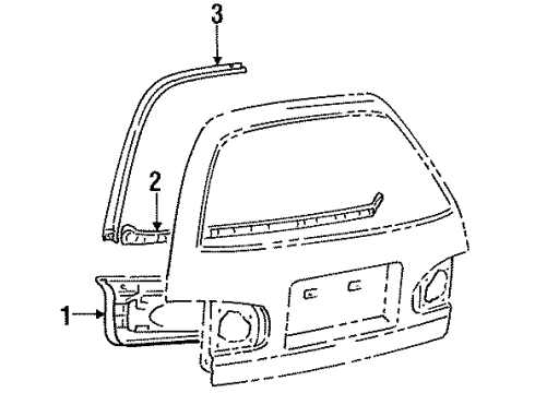 1993 Toyota Camry Speaker Assy, Rear Diagram for 86160-06120