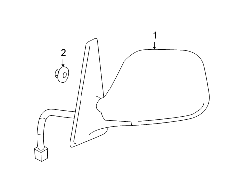 2004 Scion xB Outside Mirrors Diagram