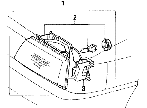 1984 Toyota Tercel Headlights & Lighting, Flashers, Ignition System Diagram 1 - Thumbnail