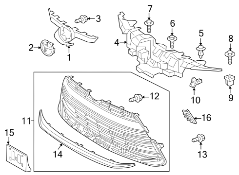 2023 Toyota Corolla GARNISH, RADIATOR GR Diagram for 53141-12280