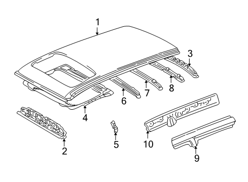 2002 Toyota RAV4 Support Panel Bracket Diagram for 63118-42030