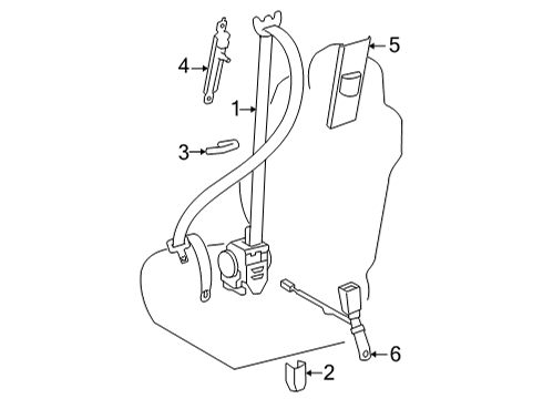 2023 Toyota Tundra Front Seat Belts Diagram