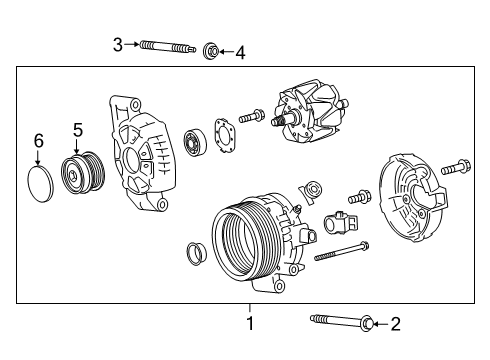 2020 Toyota Corolla Cap, ALTERNATOR Pull Diagram for 27416-47010