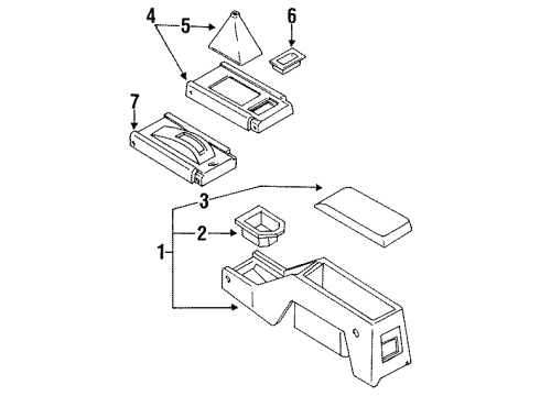 1991 Toyota Pickup Console Diagram